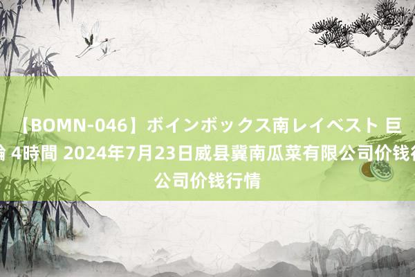 【BOMN-046】ボインボックス南レイベスト 巨乳輪 4時間 2024年7月23日威县冀南瓜菜有限公司价钱行情