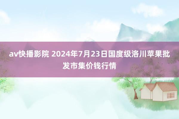 av快播影院 2024年7月23日国度级洛川苹果批发市集价钱行情