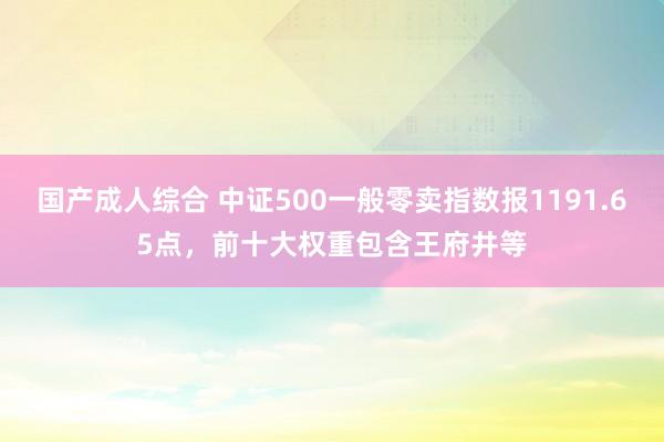 国产成人综合 中证500一般零卖指数报1191.65点，前十大权重包含王府井等