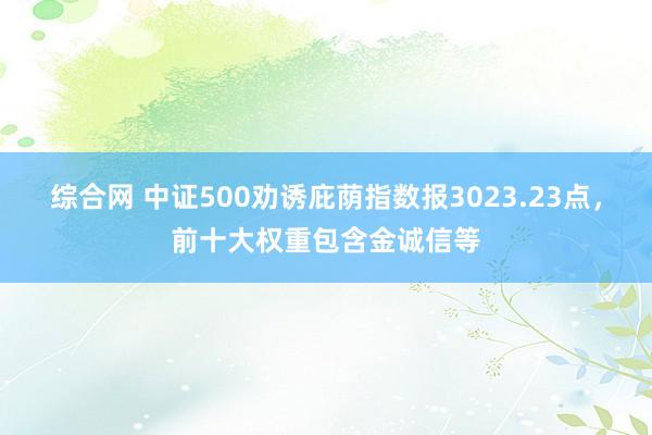 综合网 中证500劝诱庇荫指数报3023.23点，前十大权重包含金诚信等