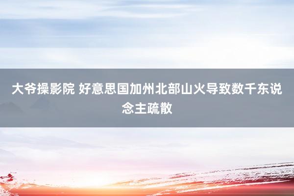 大爷操影院 好意思国加州北部山火导致数千东说念主疏散