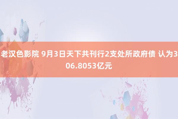 老汉色影院 9月3日天下共刊行2支处所政府债 认为306.8053亿元